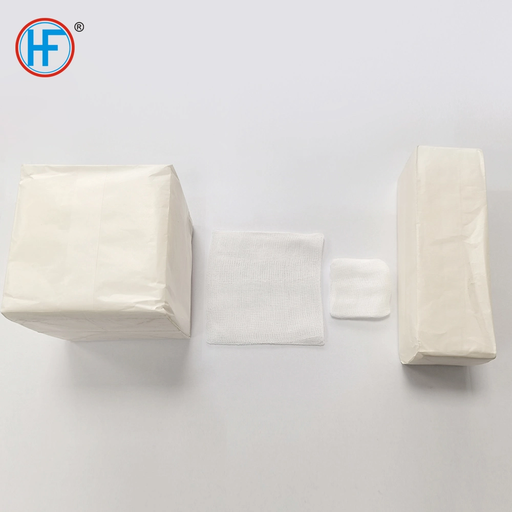 Mdr CE Approved Medical Wound Care Pure Cotton Gauze with Folded Edge