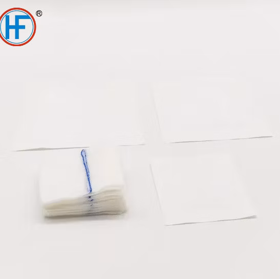 Mdr CE Approved Medical Wound Care Pure Cotton Gauze with Folded Edge