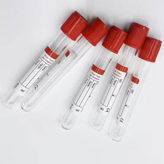 Disposable Vacuum Blood Collection Plain Tube with Ce & ISO