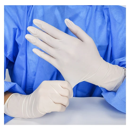 Medical Disposable Latex Examination Gloves Powdered Rubber Surgical Sterile Powder Free