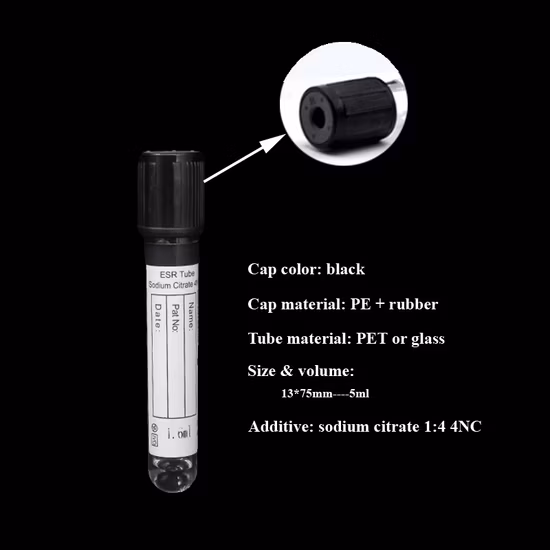 13*75mm ESR Tube Vacuum Glass Blood Collection Tube