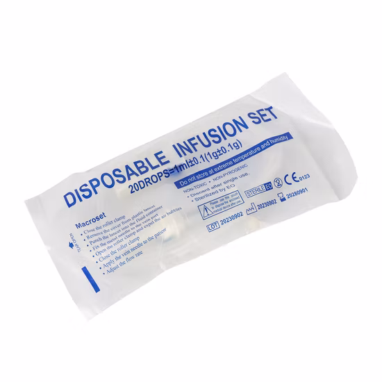 Disposable IV Medical Ordinary Infusion Set with Needle CE, ISO with Filter Luer Slip/Lock Intravenous Drip Chamber Type