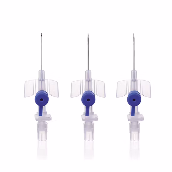 Disposable Safe IV Cannula with Butterfly Wings and Injection Port
