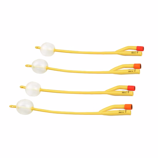 CE/ISO Certified Medical Disposable Sterile Silicone Coated Latex Foley Balloon Catheter / Urinary Catheter